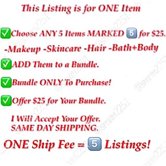 💖SEPHORA💖Mix+Match 5️⃣ for $25 Listings for $25! - Picture 2 of 4